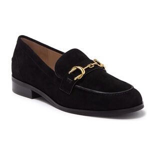 NWOT Stuart Weitzman Owen Suede Bit Loafer in Black
